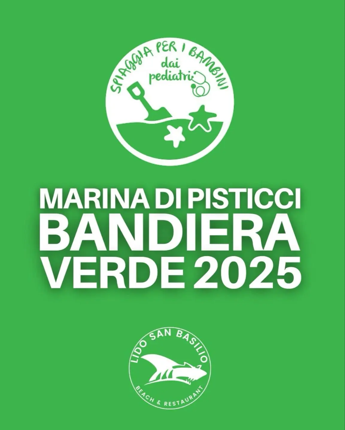 Estate 2025 a Marina di Pisticci: confermata la Bandiera Verde per famiglie